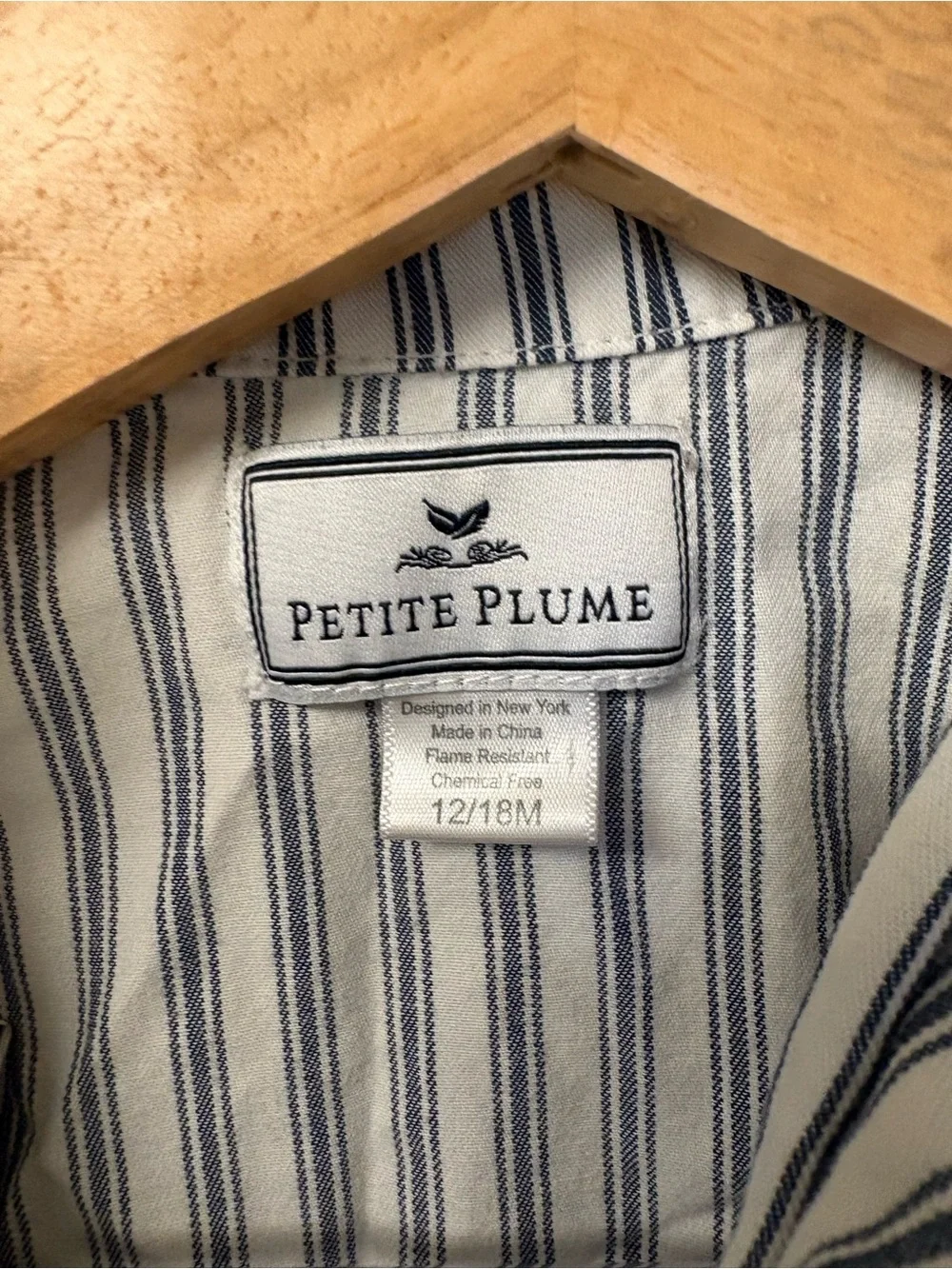 Blue Striped Cotton Kids Pajama Set
